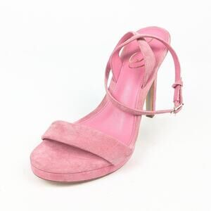 Sam Edelman Pink Suede Jade Ankle Strap Heeled Sandals Size 7 FLAWED